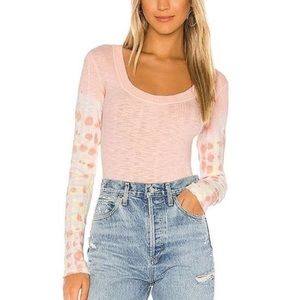 Free People Tie Dye Ribbed Top